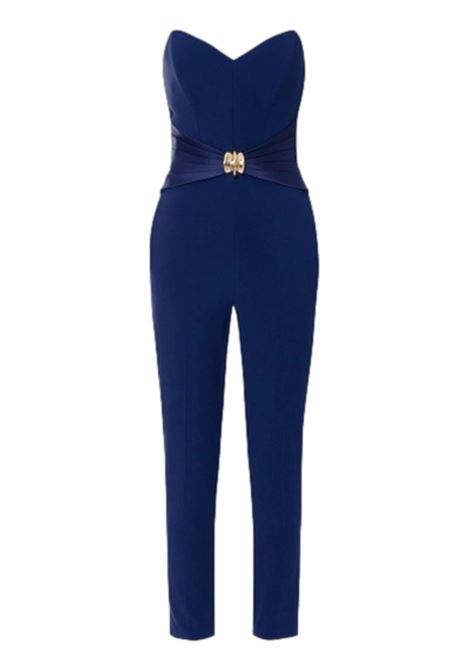 Fluid crepe jumpsuit with macro bow ELISABETTA FRANCHI | dress | TU03951E2DC8